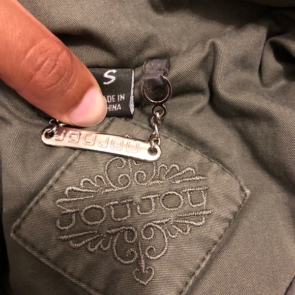 Floral Olive Green Military Girls Jacket - Picture 7 of 7